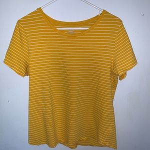 Yellow striped old navy tee